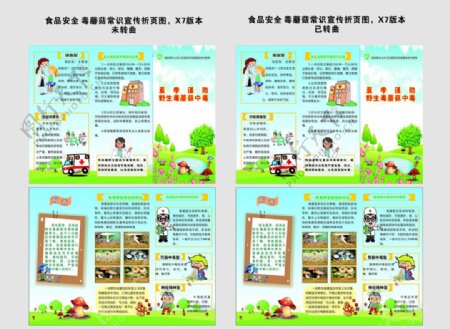 野生毒蘑菇预防常识宣传折页图图片