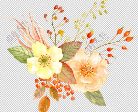 水彩花朵装饰图片