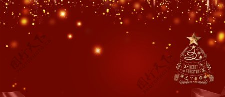 红色光影圣诞节背景图片