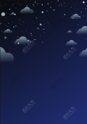 夜晚星空背景素材图片