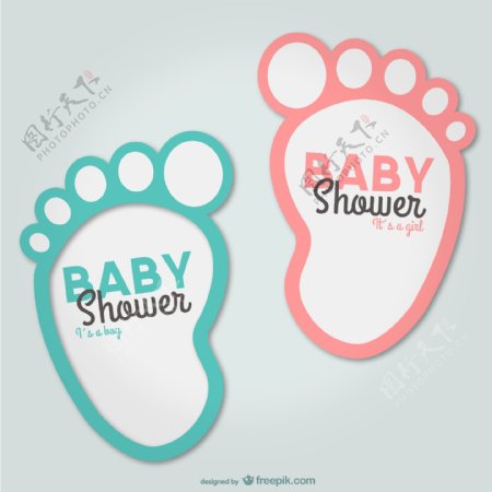 婴儿脚丫矢量图片