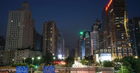 广州城市夜景高楼大厦图片