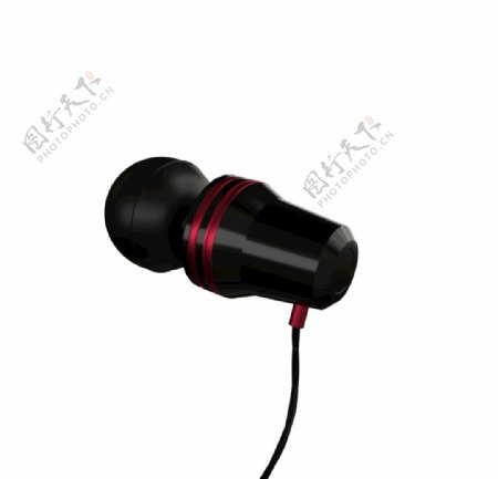 3D黑色耳机图片