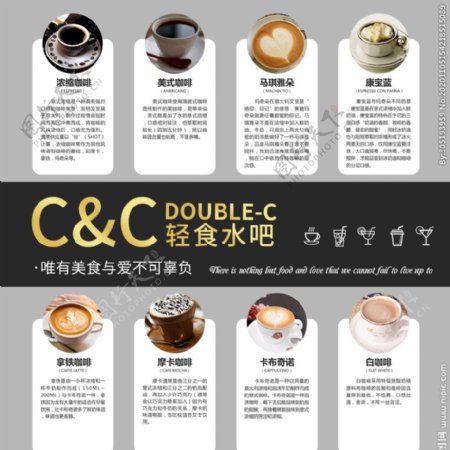 咖啡分类咖啡轻食餐饮图片