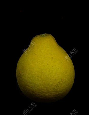 新鲜水果黑底白柚子摄影图图片