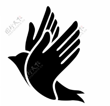 和平鸽logo图片