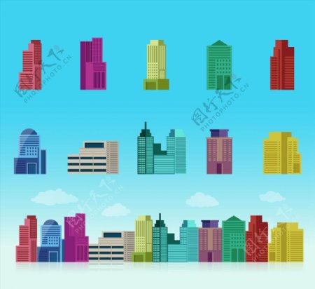都市建筑矢量图片