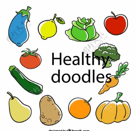 卡通蔬菜水果矢量图片