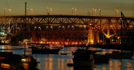 夜晚的大桥美景图片