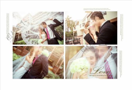 韩国风影楼婚相册模板之单车爱情图片
