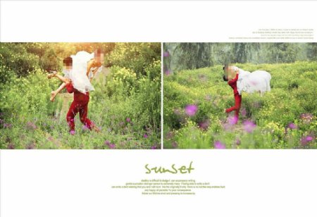 韩国风影楼婚相册模板之春色图片