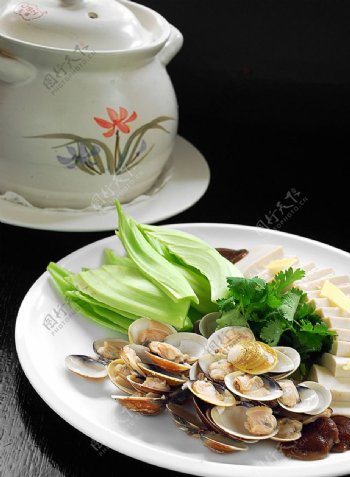 小芥菜豆腐文蛤汤图片