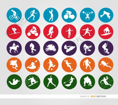 体育运动圆形图标图片
