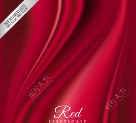 红色绸布背景图片