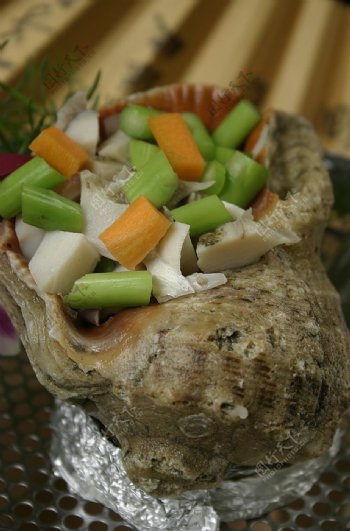 烤海螺图片