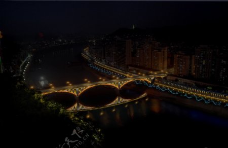 桥梁夜景亮化LED效果图