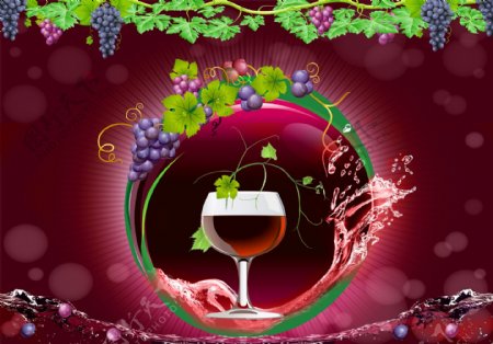 红酒葡萄酒广告图片