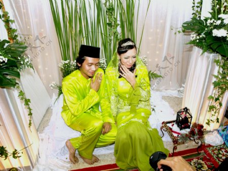 生活中的演戏中的情侣泰国伉俪婚纱结婚结婚现场结婚仪式图片