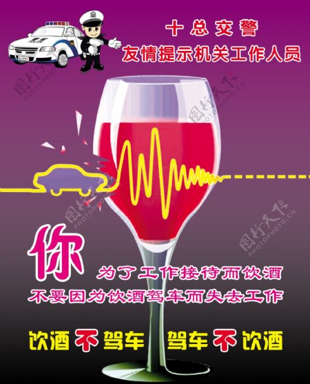 交通安全宣传禁止酒后驾驶板报