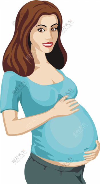 7怀孕的女性矢量素材