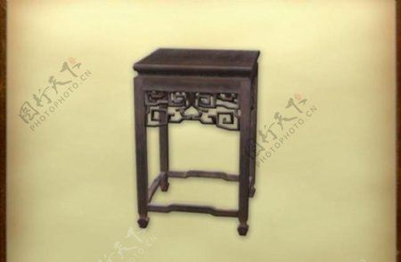 中国古典家具茶几0063D模型