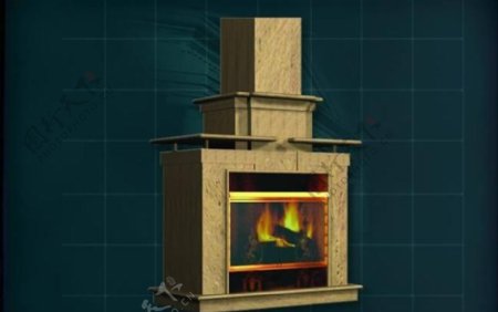 装饰构件之壁炉3D模型壁炉003