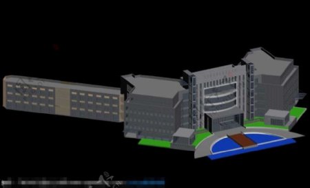 步行街商业中心建筑群3D建筑模型
