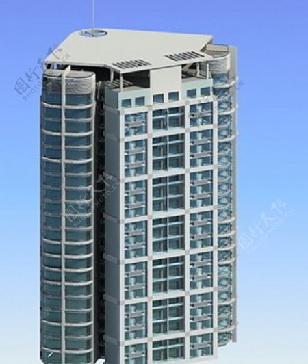 住宅区高层建筑3d效果图
