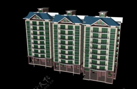 多层住宅楼房3d模型