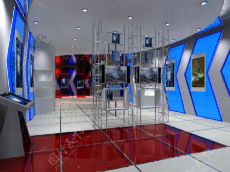 企业展厅3D效果图