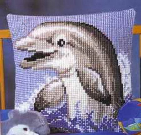 海豚十字绣