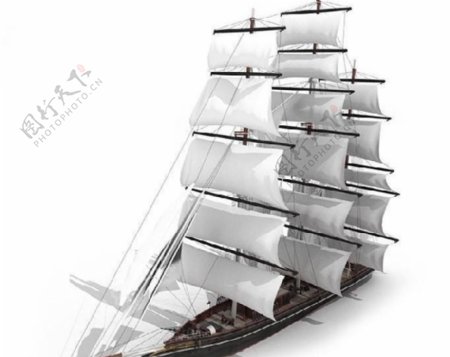 帆船整体模型05
