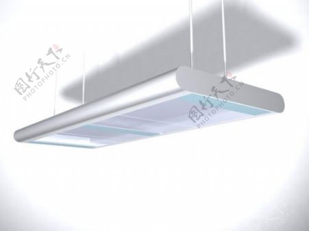 吊装荧光灯3d模型灯具设计图2
