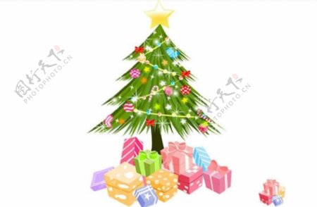 圣诞树下的礼物flash动画
