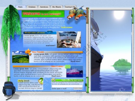 海上旅行网站模板