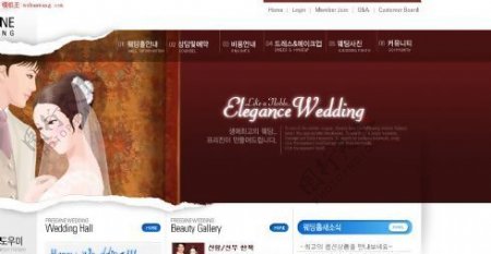 韩国婚礼举办服务网站模板