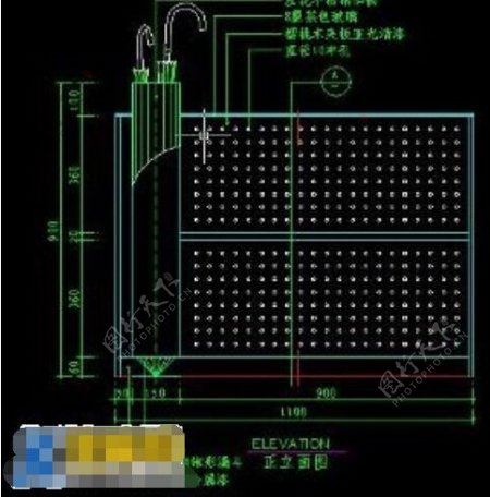 室内装修鞋柜cad设计图纸