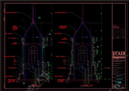 欧式建筑立面CAD图纸