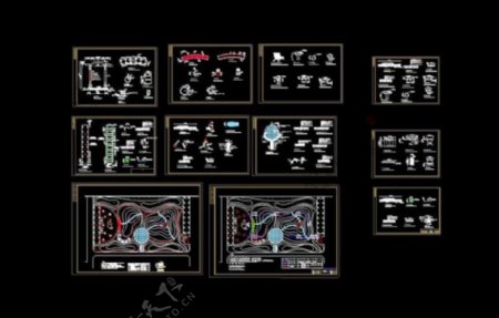 园林结构图城市景区CAD图