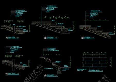 阶坡景观图纸素材
