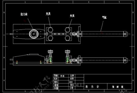 拉力机CAD图纸