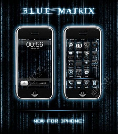 蓝色iPhone手机icon素材
