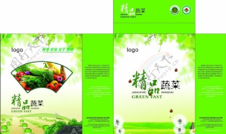 绿色蔬菜购物袋图片
