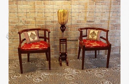中式椅子3D
