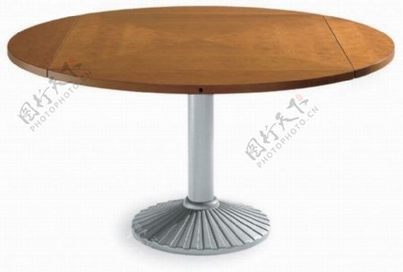 椭圆形台面金属支架桌子模型