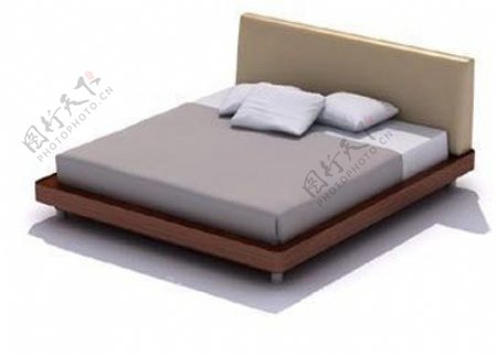 现代风格床三维模型