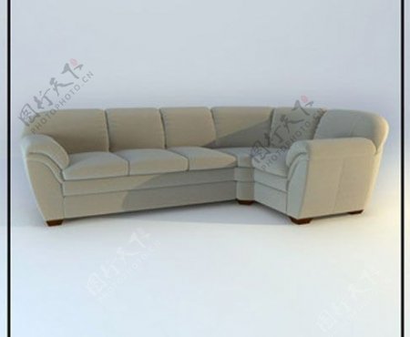 三维L型沙发模型