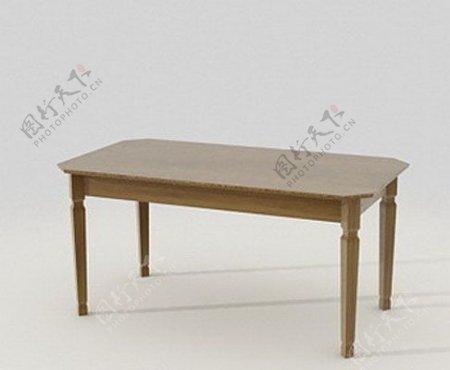 3D木桌模型