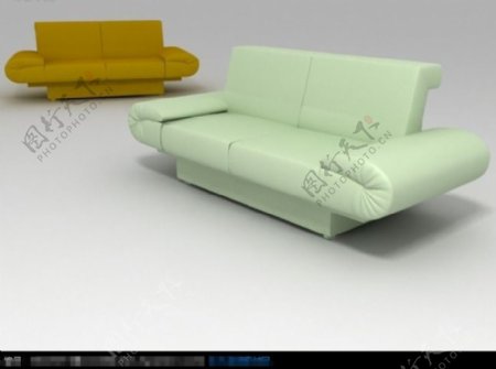 华丽唯美风格沙发3D模型素材