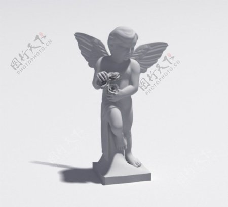 天使雕塑3D模型
